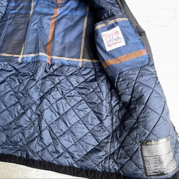 Barbour Fawden Men's Waxed Jacket in Dark Navy- size S #WAX82 - Picture 6 of 12